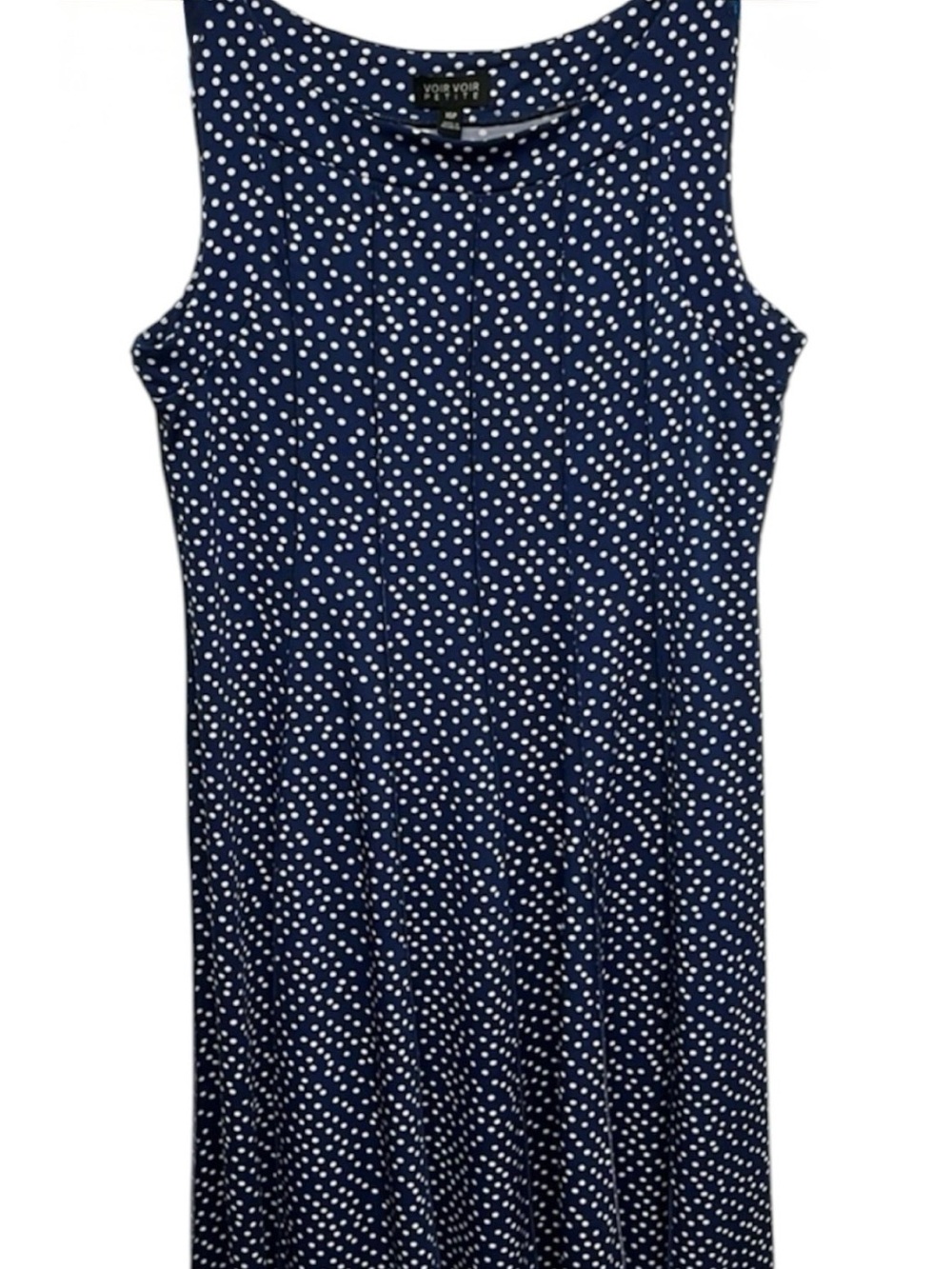 Voir Voir Petite Navy Polka Dot Fit & Flare Dress 16P